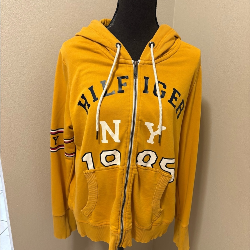 Tommy Hilfiger Mustard Yellow Zip Up Hoodie